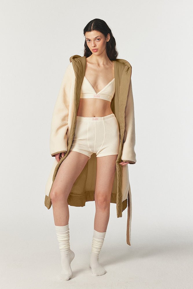 Pixie & Peach Cindy Borg Bath Robe by Pixie and Peach – Bath Robe – Cream | Spoiled Brat UK