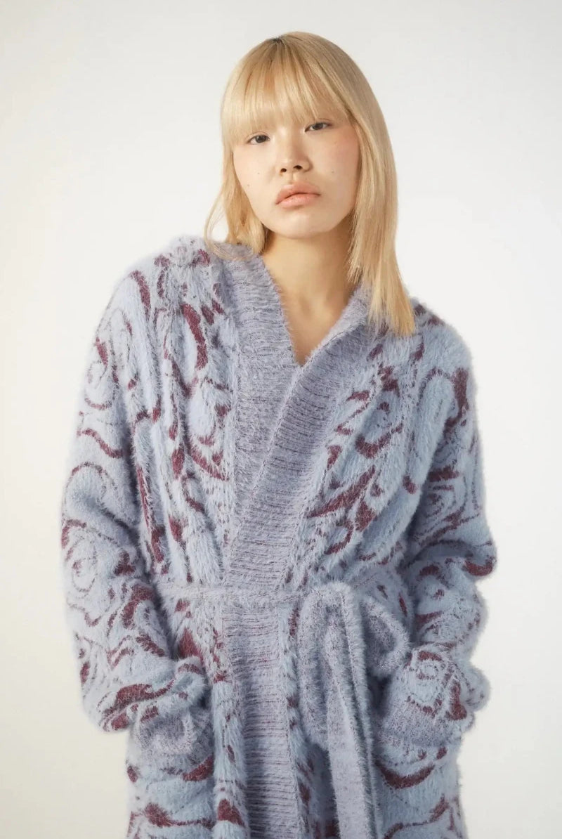 Shop Pixie and Peach Pixie & Peach Hope Jacquard Knitted Robe Bath Robe for women – premium loungewear and festival fashion at Spoiled Brat