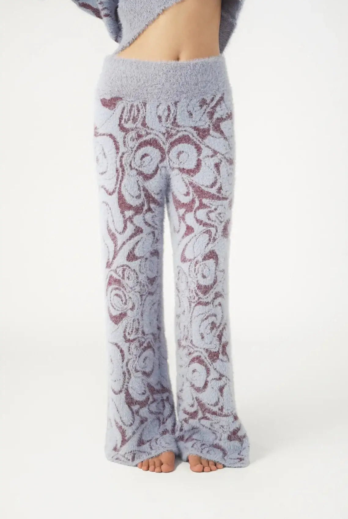 Shop Pixie and Peach Pixie & Peach Hope Jacquard Knitted Trouser Trousers for women – premium loungewear and festival fashion at Spoiled Brat
