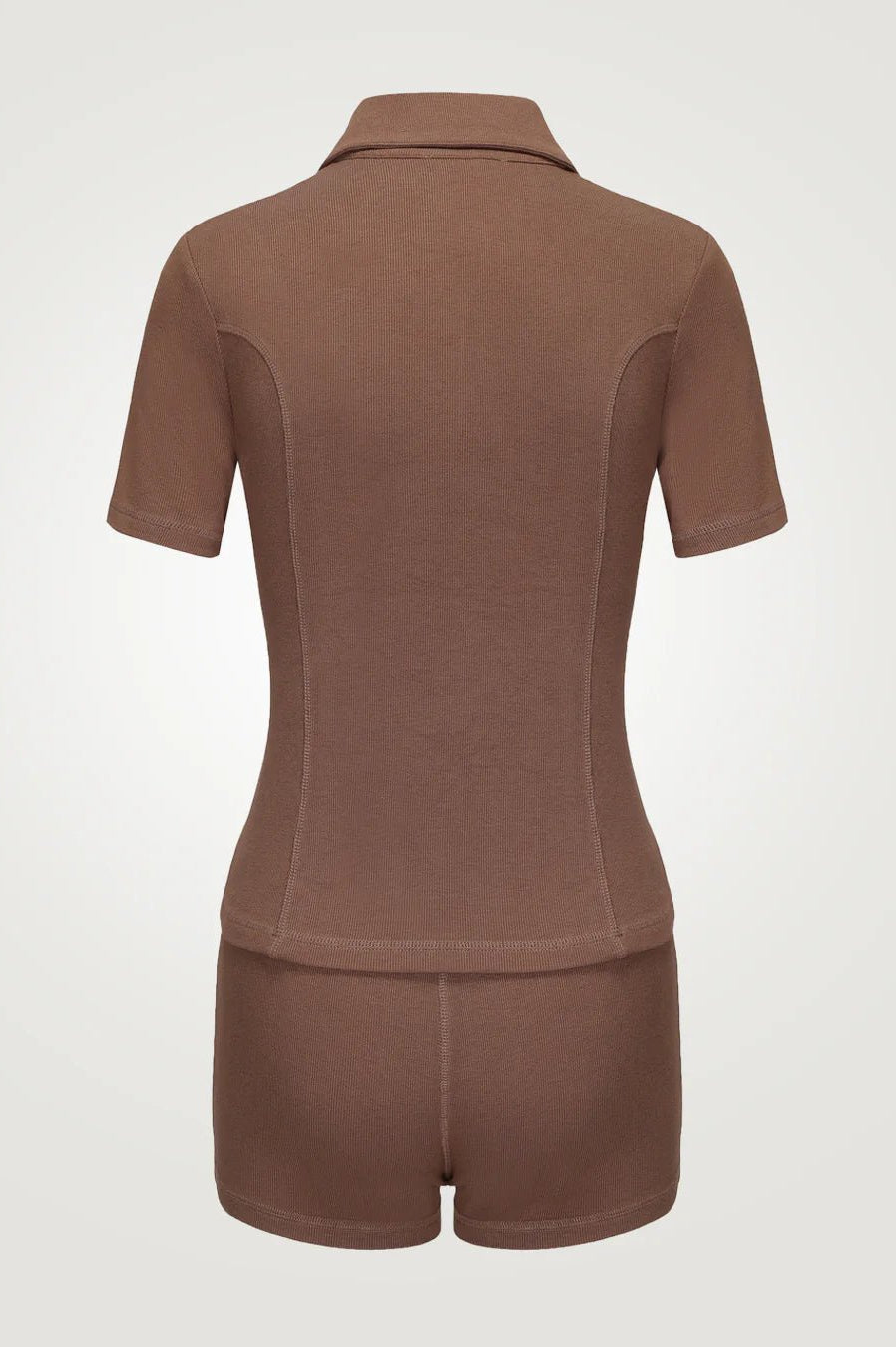 Shop Pixie and Peach Pixie & Peach Peggy Rib Polo Top T-Shirt for women – premium loungewear and festival fashion at Spoiled Brat