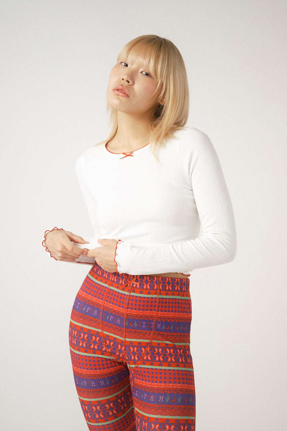 Shop Pixie and Peach Pixie & Peach Western Fairisle Set Pyjamas for women – premium loungewear and festival fashion at Spoiled Brat