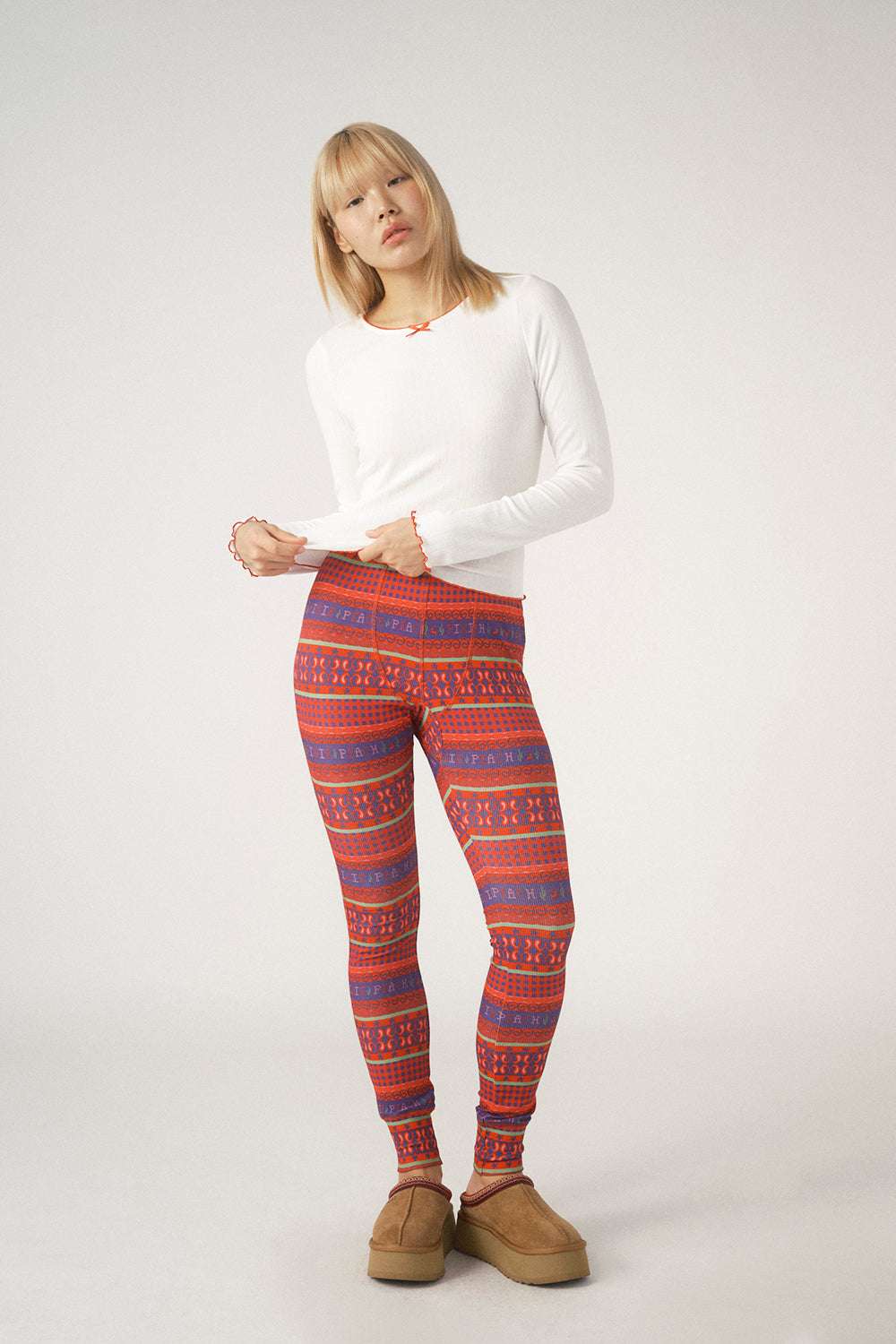 Shop Pixie and Peach Pixie & Peach Western Fairisle Set Pyjamas for women – premium loungewear and festival fashion at Spoiled Brat