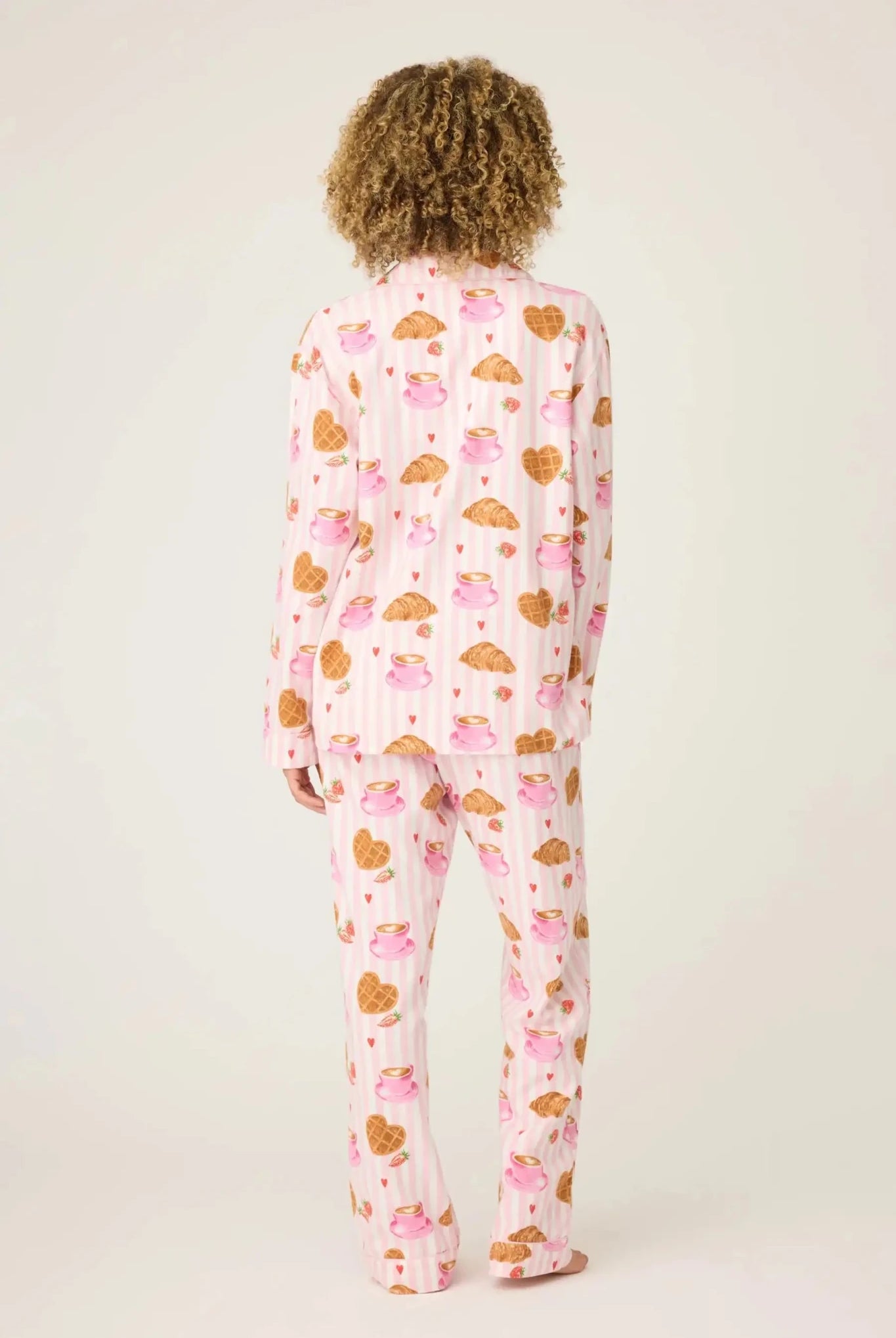 Shop PJ Salvage PJ Salvage Brunch Club Breakfast 3 - Piece Flannel PJ Set Pyjamas for women – premium loungewear and festival fashion at Spoiled Brat