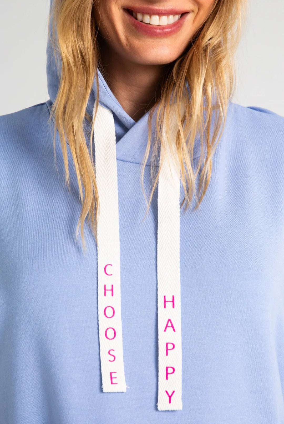 Shop PJ Salvage PJ Salvage Choose Happy Long Sleeve Hooded Top Hooded Sweatshirt for women – premium loungewear and festival fashion at Spoiled Brat