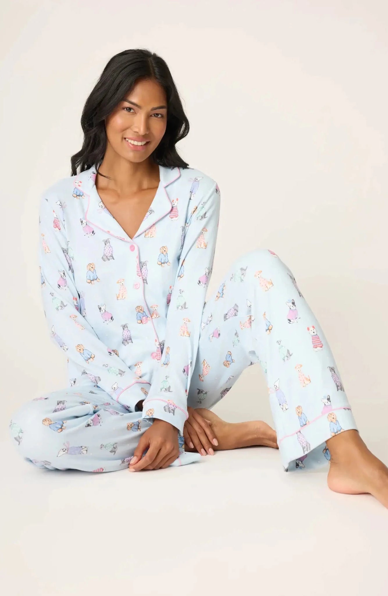 Shop PJ Salvage PJ Salvage Doggone Cold Dog Print Pointelle PJ Set Pyjamas for women – premium loungewear and festival fashion at Spoiled Brat