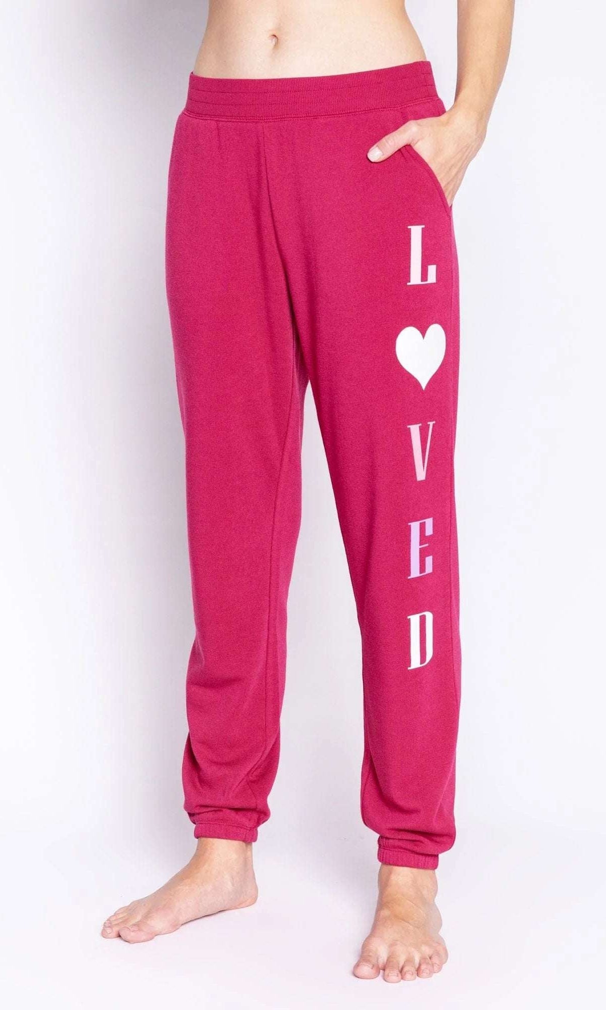 Shop PJ Salvage PJ Salvage Feeling Loved Sweatpants Jogger Bottoms for women – premium loungewear and festival fashion at Spoiled Brat