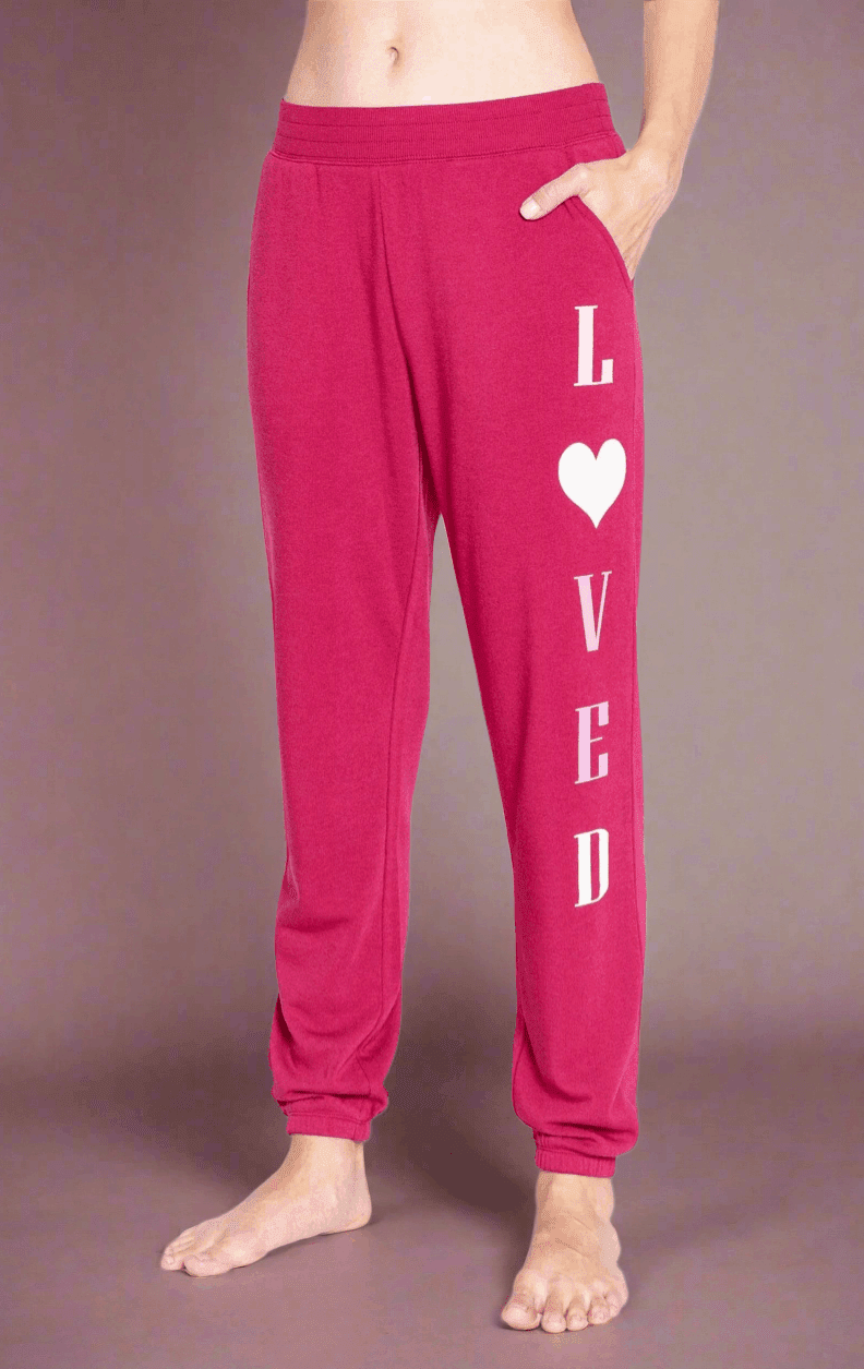 Shop PJ Salvage PJ Salvage Feeling Loved Sweatpants Jogger Bottoms for women – premium loungewear and festival fashion at Spoiled Brat