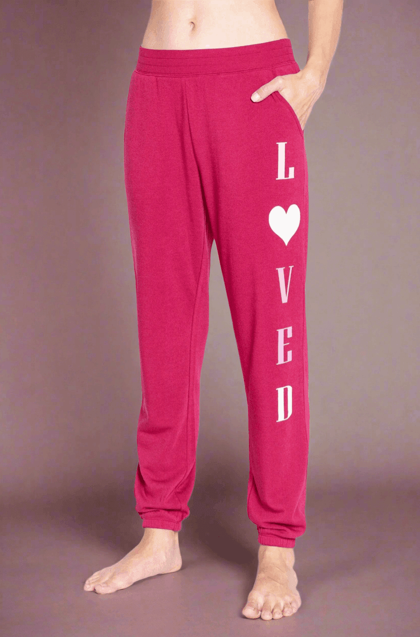Shop PJ Salvage PJ Salvage Feeling Loved Sweatpants Jogger Bottoms for women – premium loungewear and festival fashion at Spoiled Brat