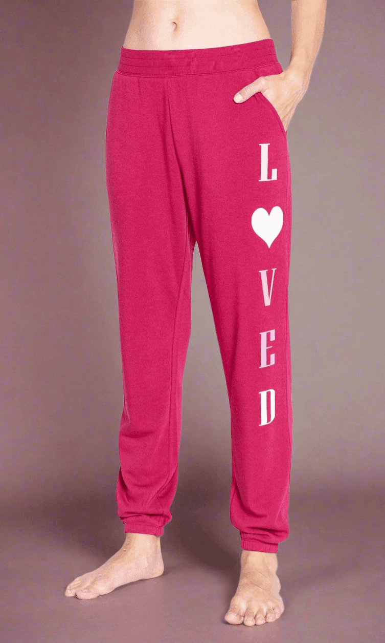 Shop PJ Salvage PJ Salvage Feeling Loved Sweatpants Jogger Bottoms for women – premium loungewear and festival fashion at Spoiled Brat