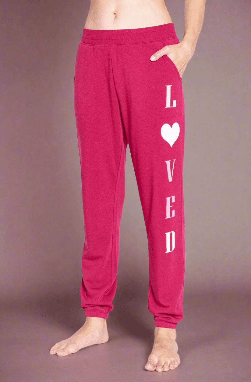 Shop PJ Salvage PJ Salvage Feeling Loved Sweatpants Jogger Bottoms for women – premium loungewear and festival fashion at Spoiled Brat