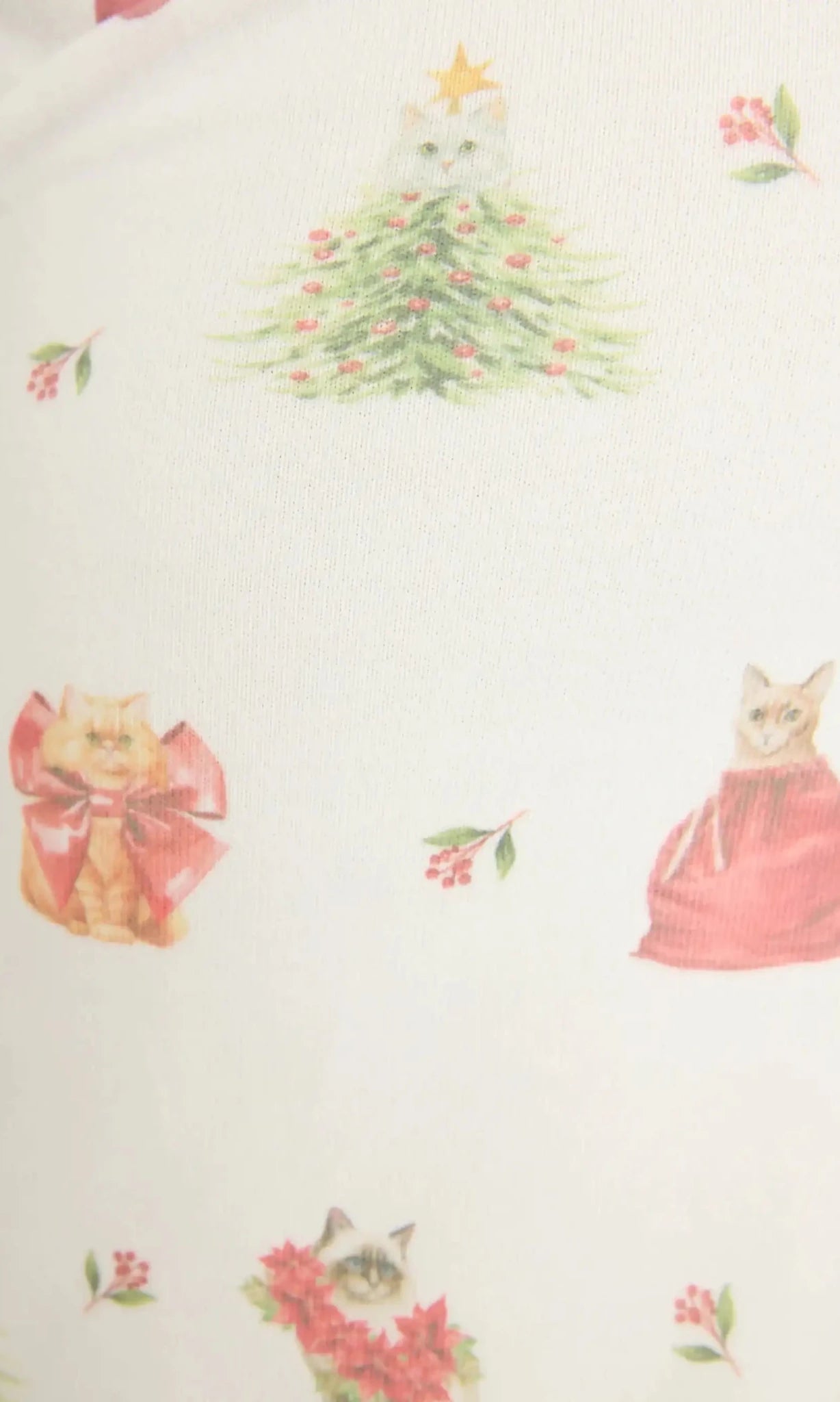 PJ Salvage Feline Festive Cat Print Banded PJ Pants as seen on Chloe Sims by PJ Salvage – Pyjamas – White | Spoiled Brat UK