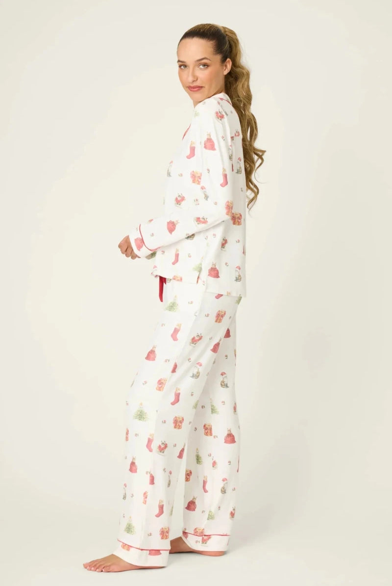 Shop PJ Salvage PJ Salvage Feline Festive Cat Print Christmas PJ Set Pyjamas for women – premium loungewear and festival fashion at Spoiled Brat