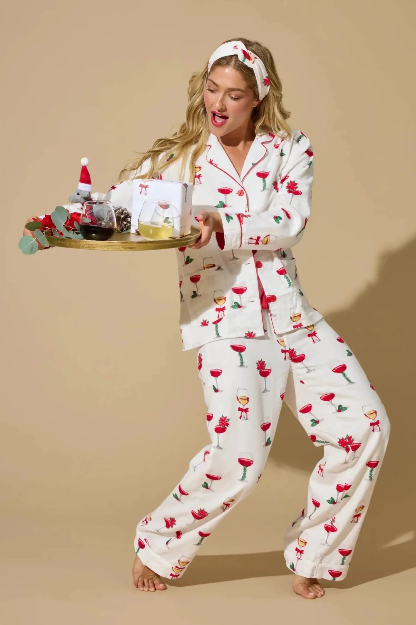 Shop PJ Salvage PJ Salvage Let's Get Toasty 3 - Piece Print Flannel PJ Set Pyjamas for women – premium loungewear and festival fashion at Spoiled Brat