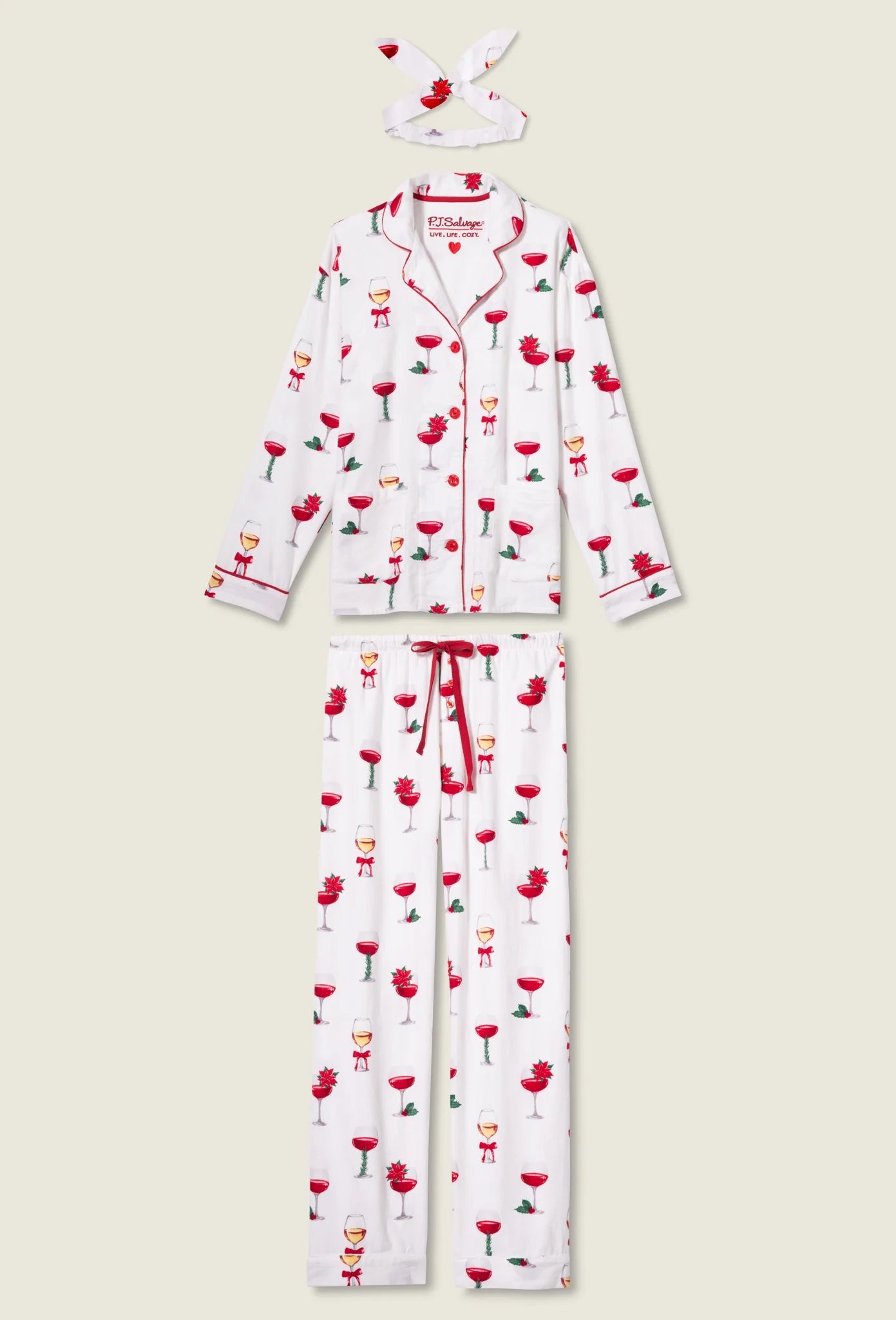 Shop PJ Salvage PJ Salvage Let's Get Toasty 3 - Piece Print Flannel PJ Set Pyjamas for women – premium loungewear and festival fashion at Spoiled Brat