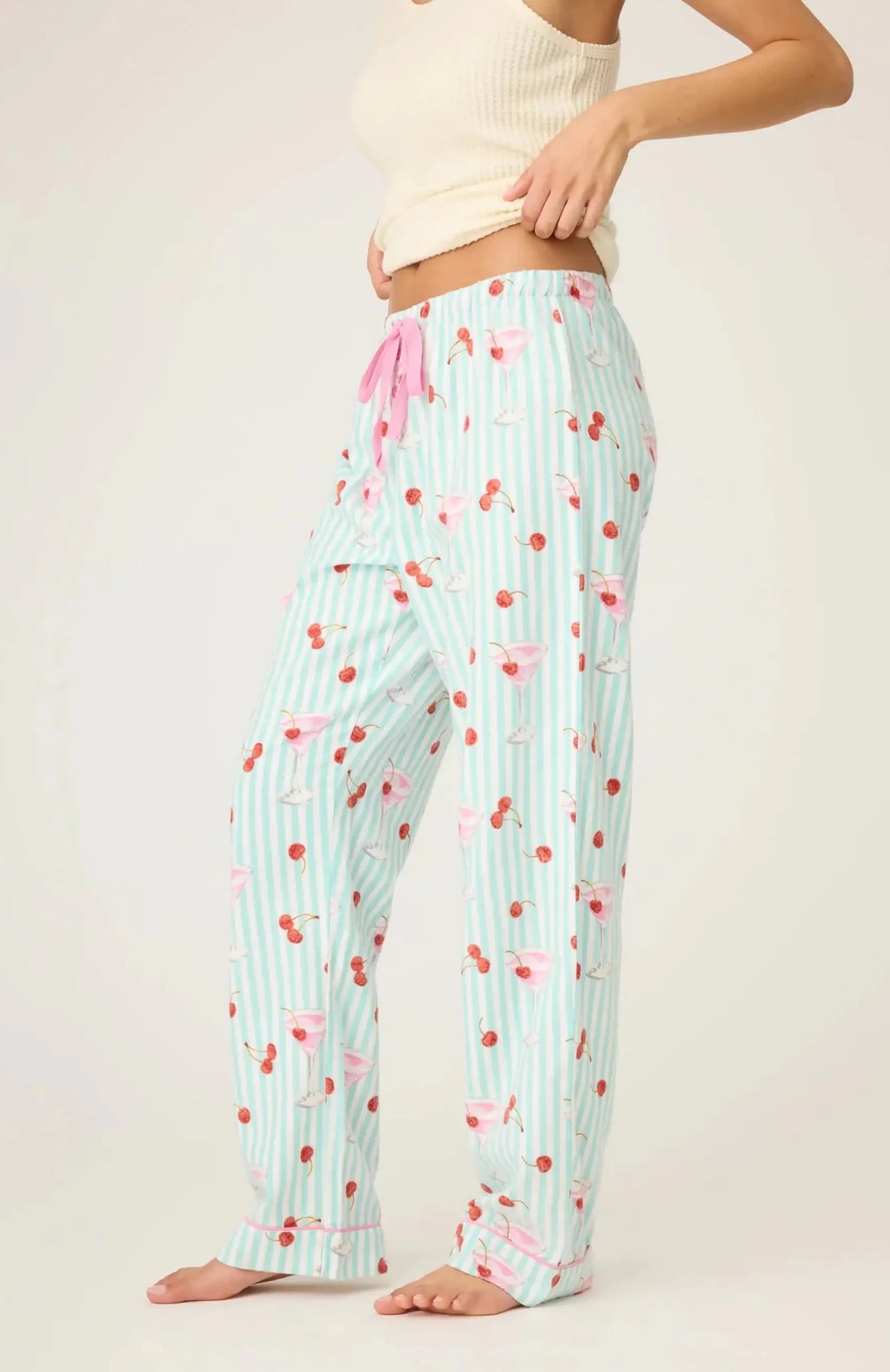 Shop PJ Salvage PJ Salvage Ma Cherie Cherry Print Flannel PJ Pants Pyjamas for women – premium loungewear and festival fashion at Spoiled Brat