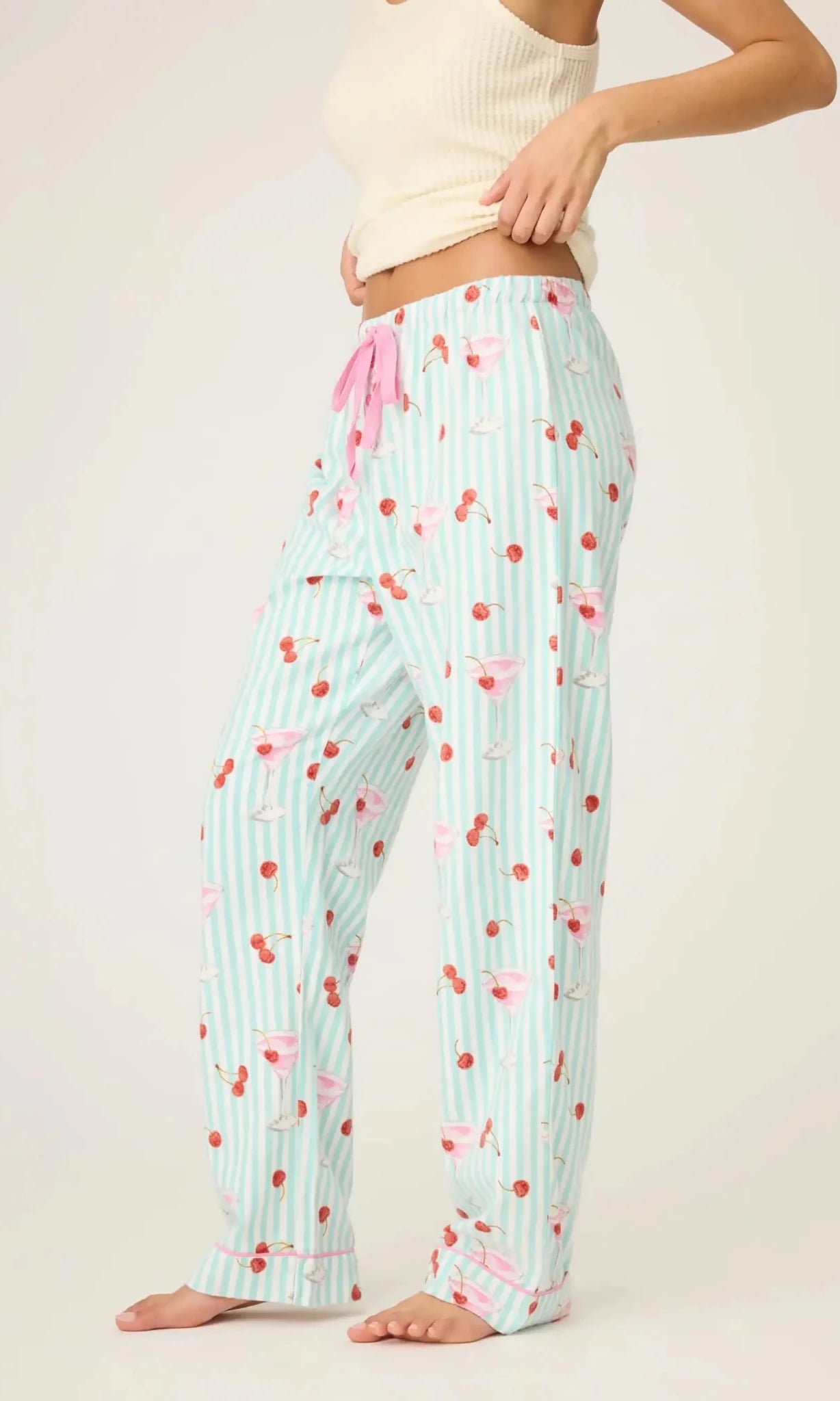 Shop PJ Salvage PJ Salvage Ma Cherie Cherry Print Flannel PJ Pants Pyjamas for women – premium loungewear and festival fashion at Spoiled Brat