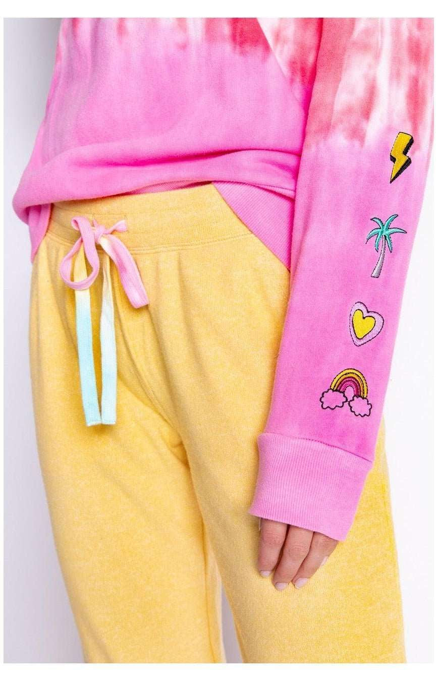 PJ Salvage One Love Ombre Tie Dye Crew Neck Long Sleeve Sweater Sweater by PJ Salvage as seen on celebrities