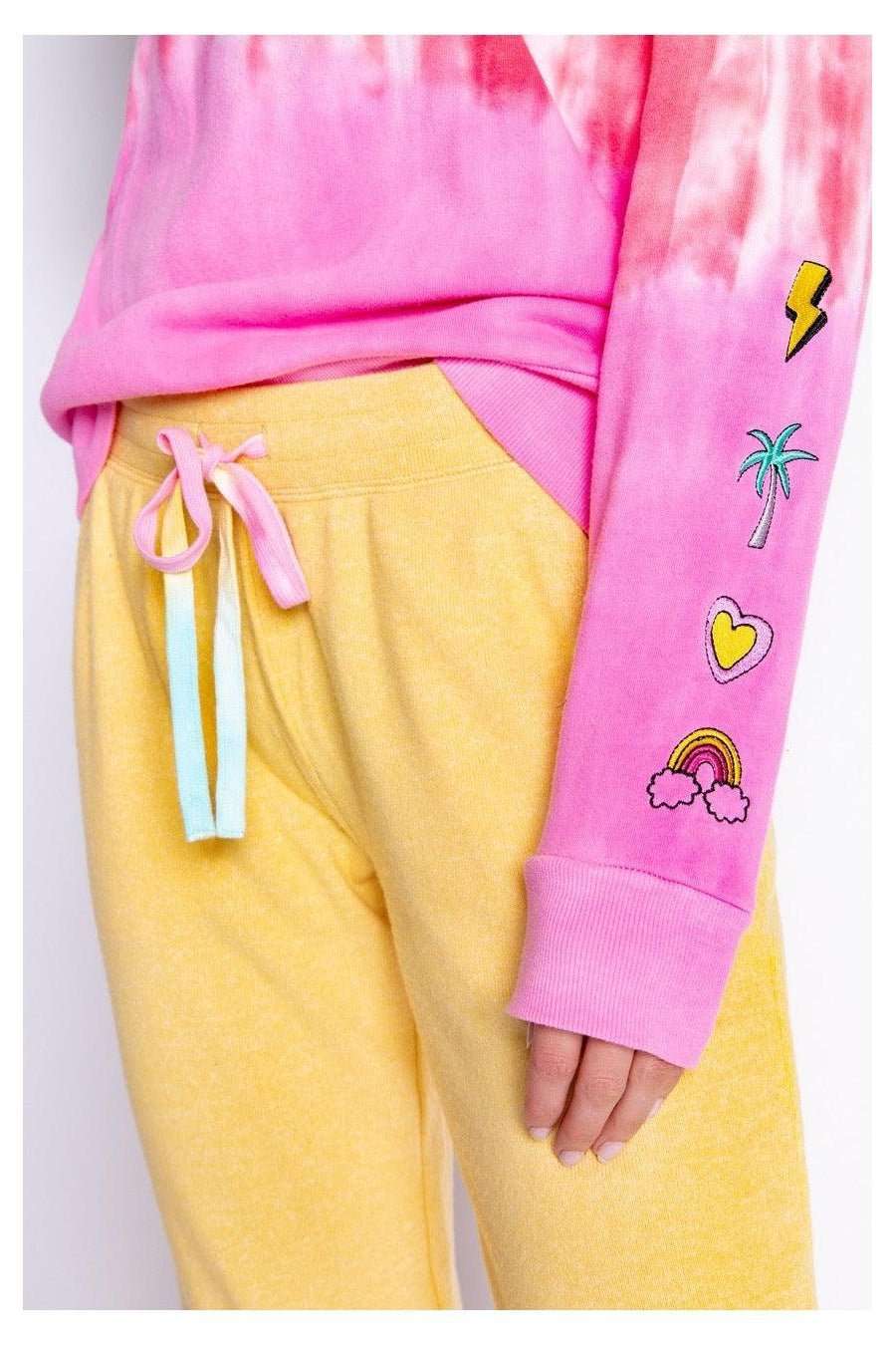 PJ Salvage One Love Ombre Tie Dye Crew Neck Long Sleeve Sweater - Spoiled Brat