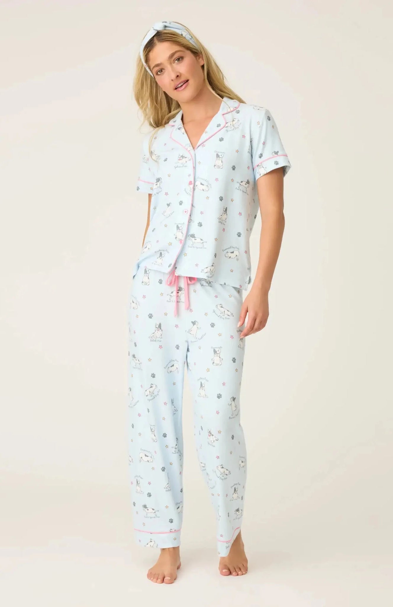 Shop PJ Salvage PJ Salvage Paws & Breathe Dog Print 3 - Piece PJ Set Pyjamas for women – premium loungewear and festival fashion at Spoiled Brat
