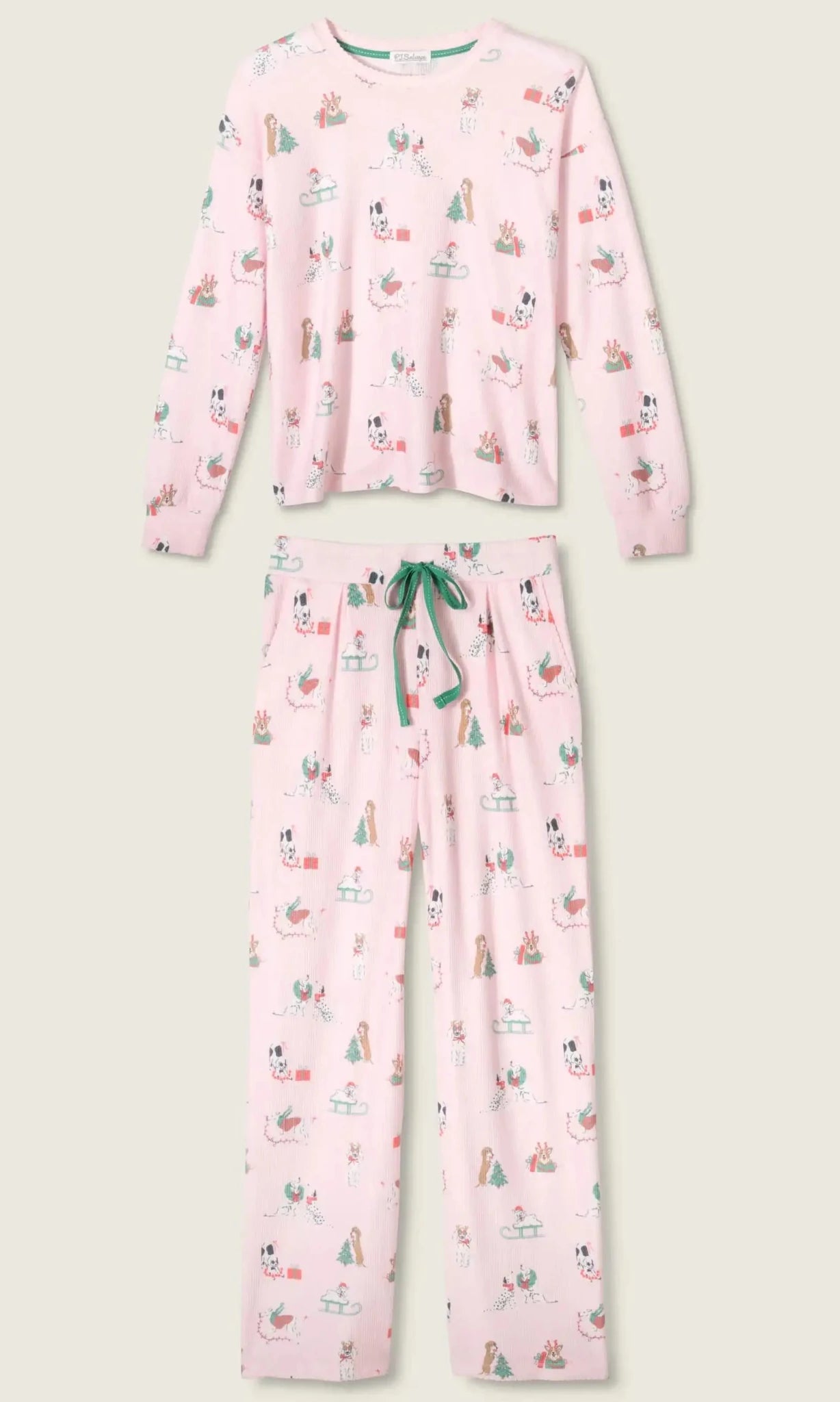 PJ Salvage Peace & Pawlidays Dog Print PJ Top by PJ Salvage – Pyjamas – Pink | Spoiled Brat UK