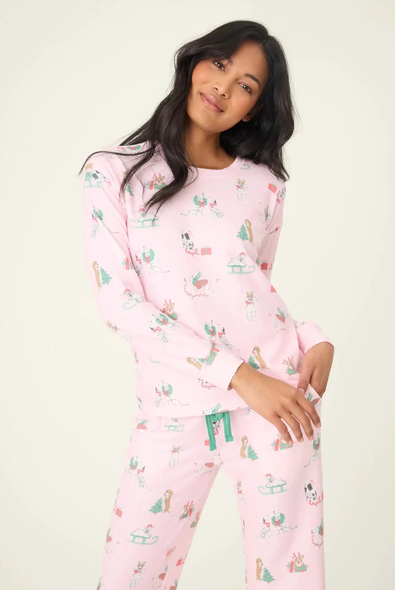 Shop PJ Salvage PJ Salvage Peace & Pawlidays Dog Print PJ Top Pyjamas for women – premium loungewear and festival fashion at Spoiled Brat