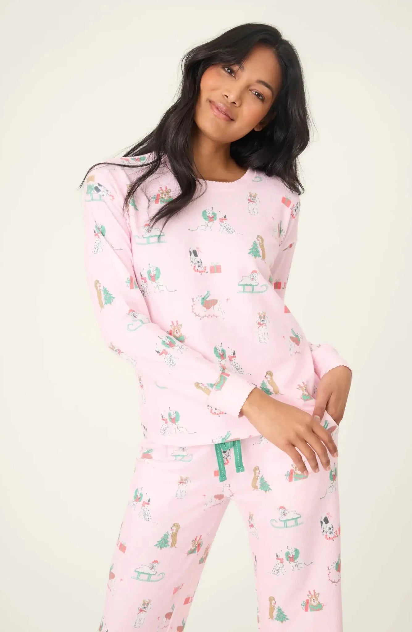 Shop PJ Salvage PJ Salvage Peace & Pawlidays Dog Print PJ Top Pyjamas for women – premium loungewear and festival fashion at Spoiled Brat