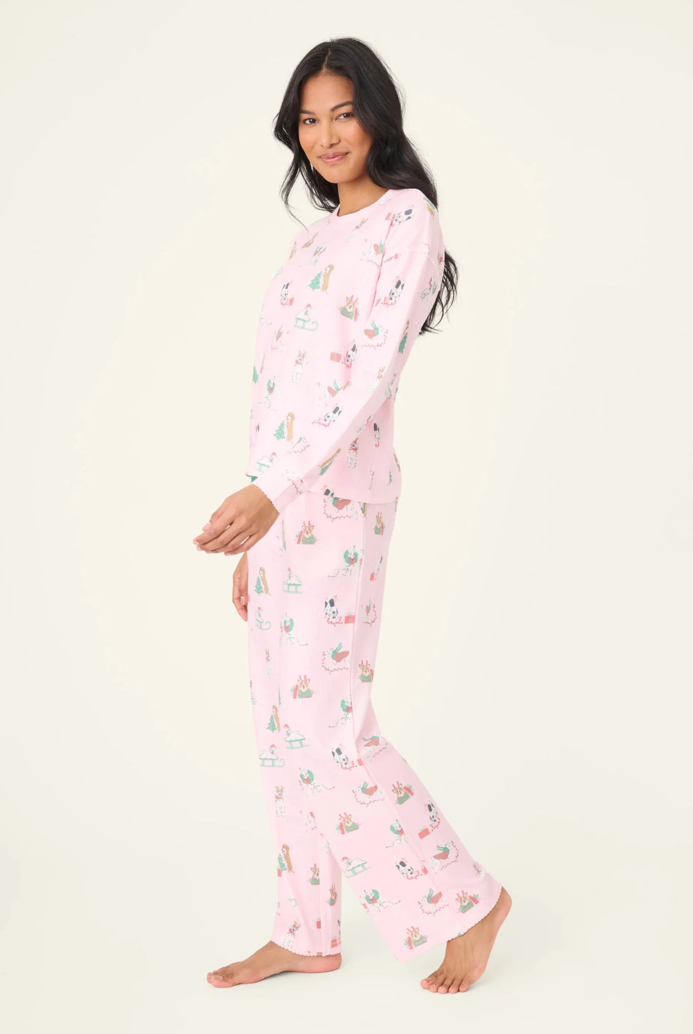 Shop PJ Salvage PJ Salvage Peace & Pawlidays Dog Print PJ Top Pyjamas for women – premium loungewear and festival fashion at Spoiled Brat