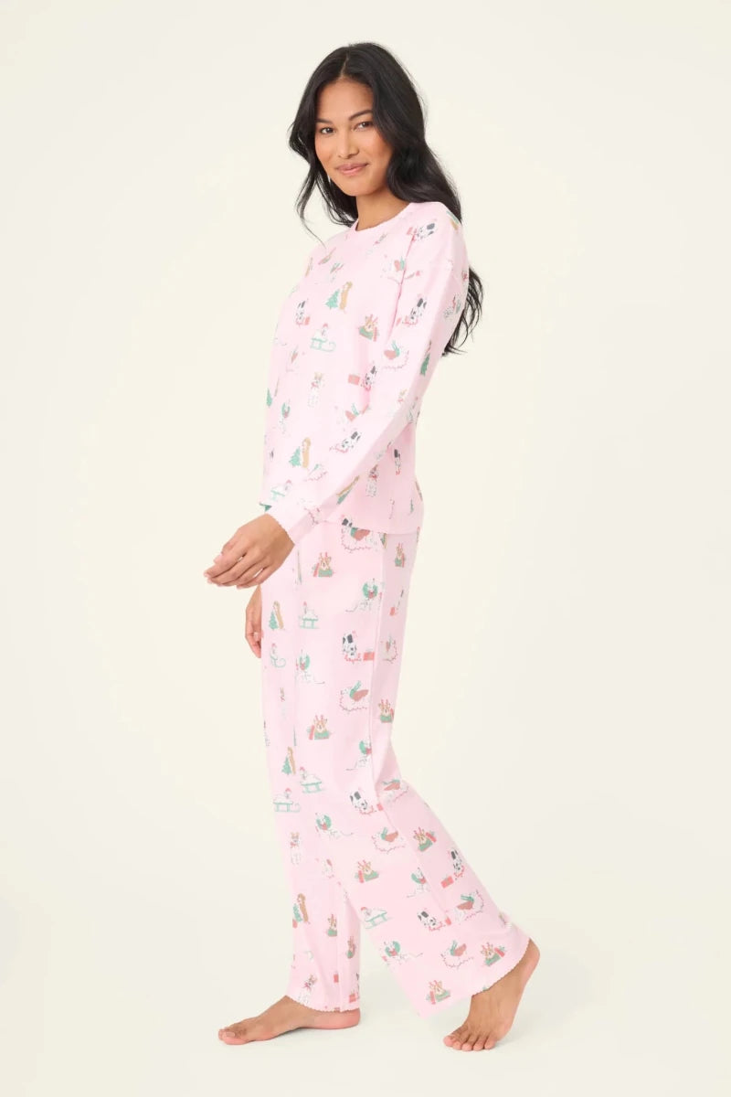 Shop PJ Salvage PJ Salvage Peace & Pawlidays Dog Print PJ Top Pyjamas for women – premium loungewear and festival fashion at Spoiled Brat
