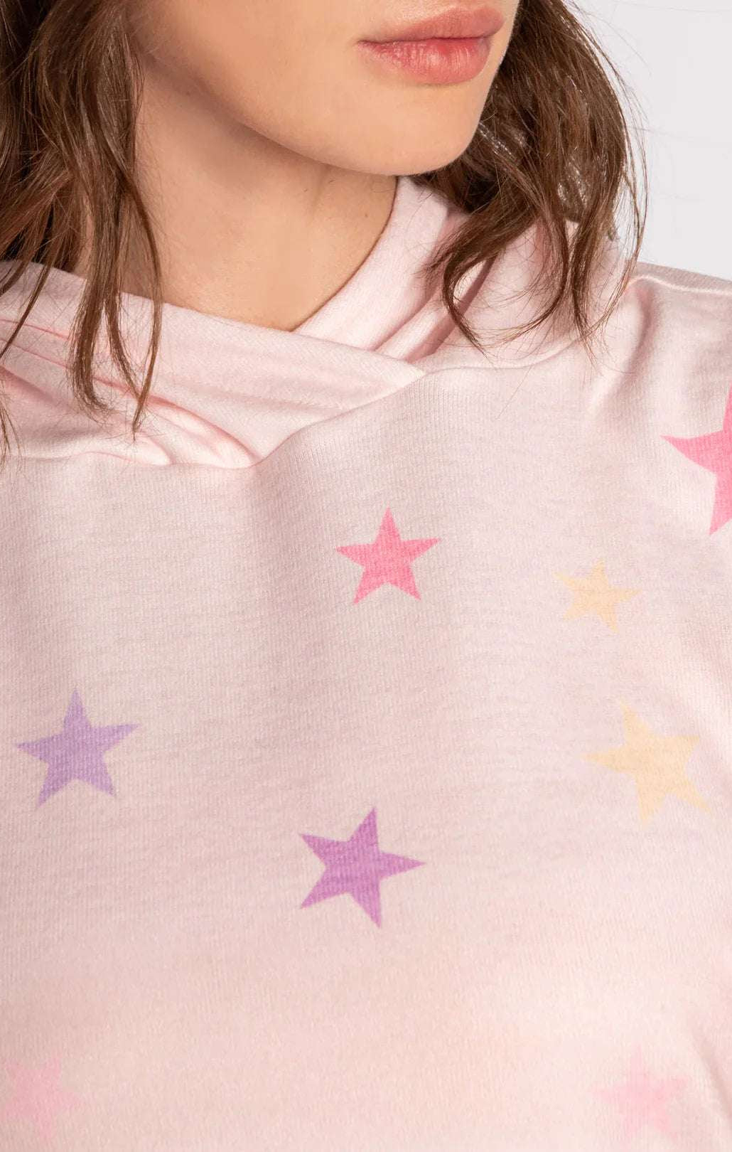 Shop PJ Salvage PJ Salvage Peach Party Star Hoodie Hoodie for women – premium loungewear and festival fashion at Spoiled Brat