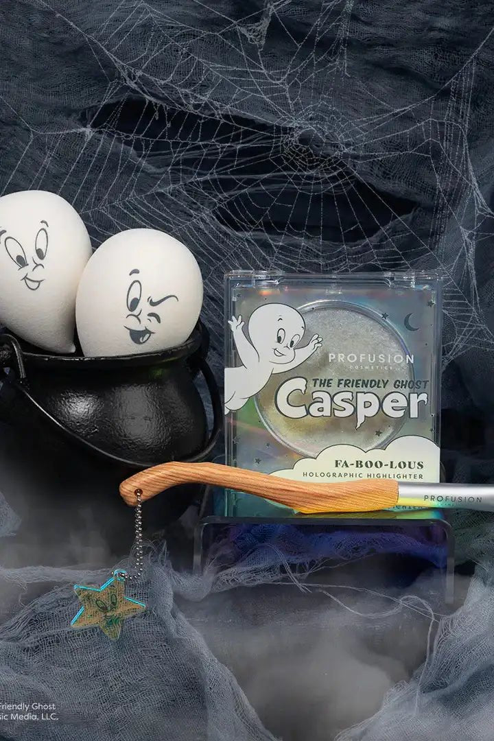 Shop Profusion Cosmetics Profusion Cosmetics Casper the Friendly Ghost Holographic Highlighter Makeup Brushes for women – premium loungewear and festival fashion at Spoiled Brat