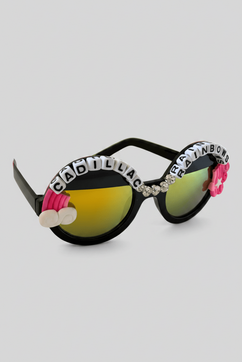 Shop Rad and Refined Rad & Refined Cadillac & Rainbows Statement Sunglasses Sunglasses for women – premium loungewear and festival fashion at Spoiled Brat