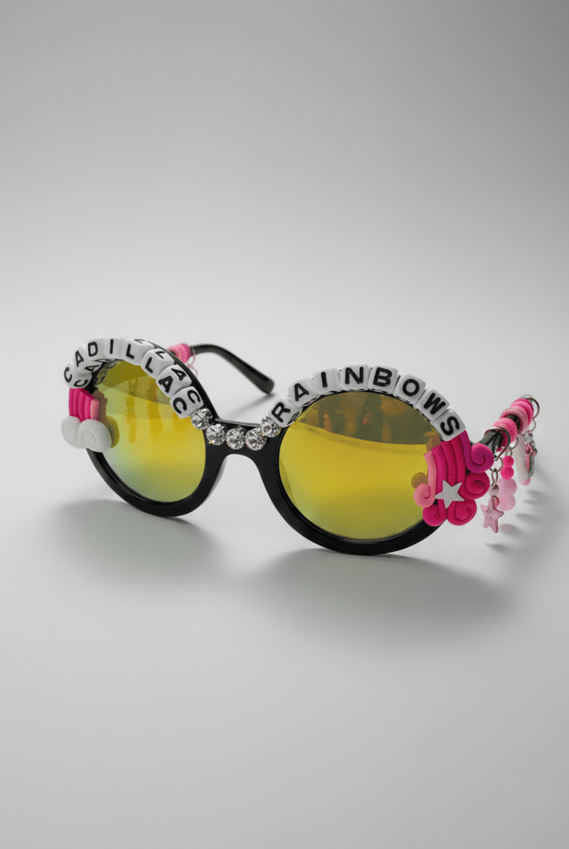 Shop Rad and Refined Rad & Refined Cadillac & Rainbows Statement Sunglasses Sunglasses for women – premium loungewear and festival fashion at Spoiled Brat