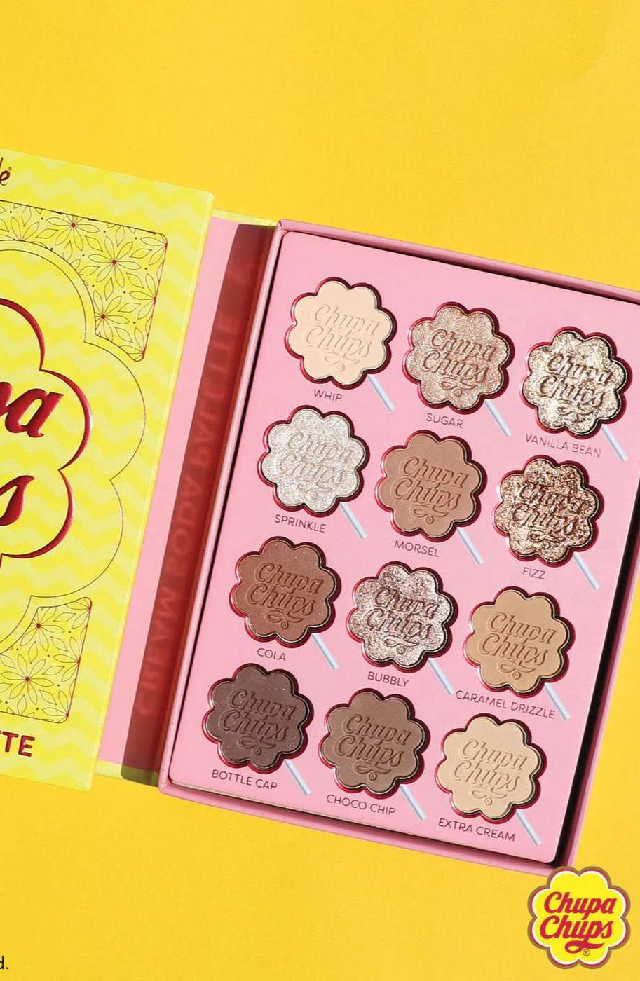 Rude Cosmetics Chupa Chups Cream Soda 12 Colour Palette Eyeshadow by Rude Cosmetics as seen on celebrities