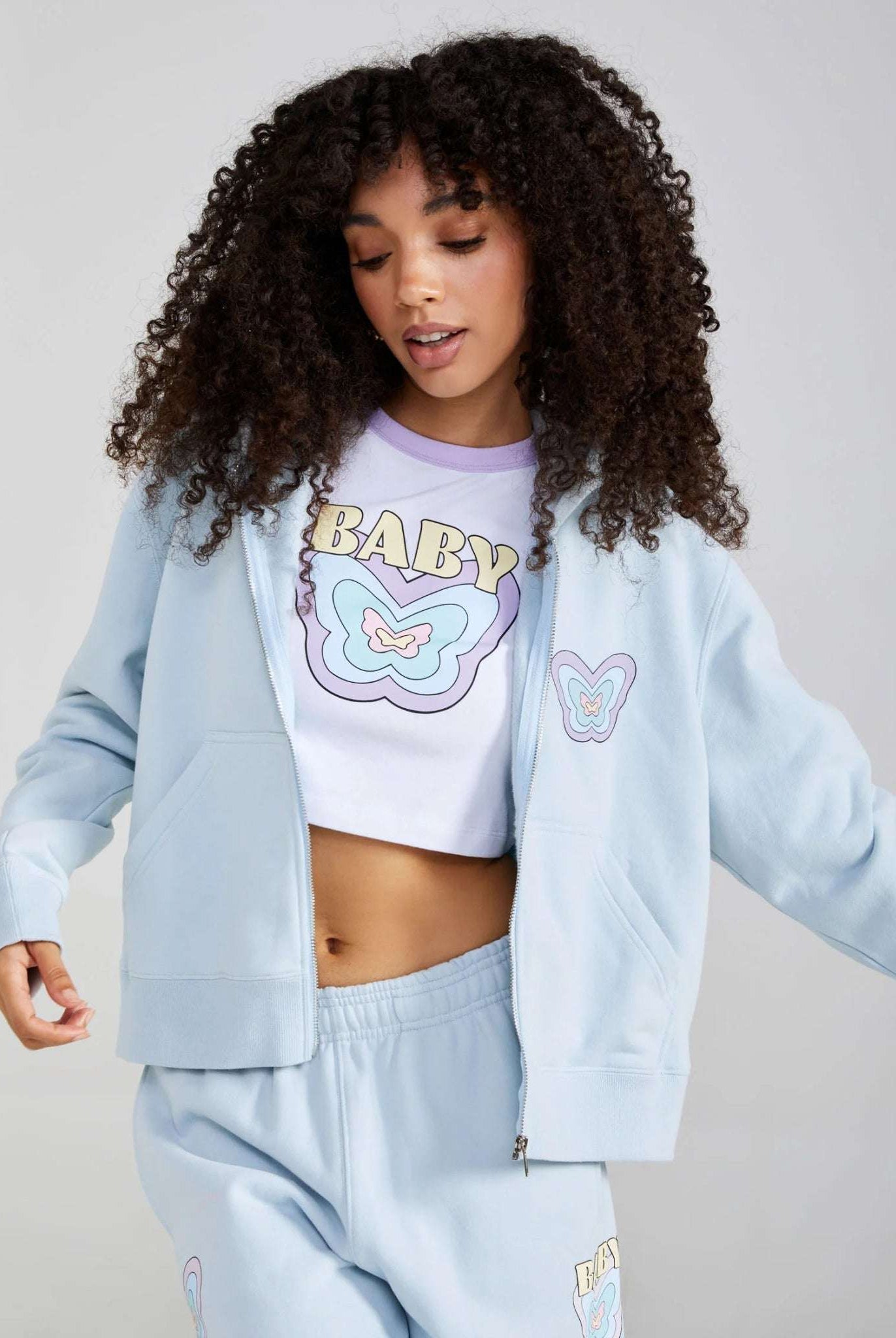 Shop Samii Ryan Samii Ryan Baby Zip Up Hoodie Hoodie for women – premium loungewear and festival fashion at Spoiled Brat