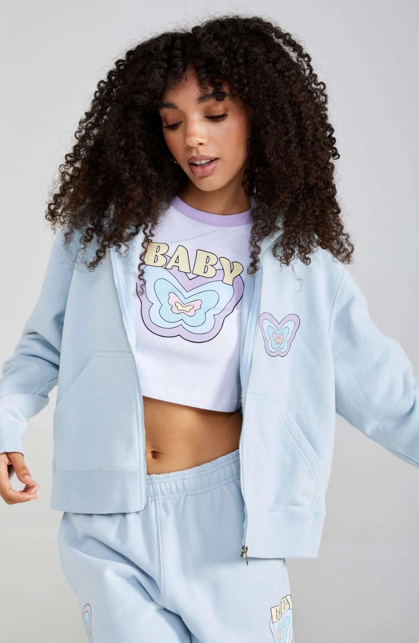 Samii Ryan Baby Zip Up Hoodie by Samii Ryan – Hoodie – Blue | Spoiled Brat UK