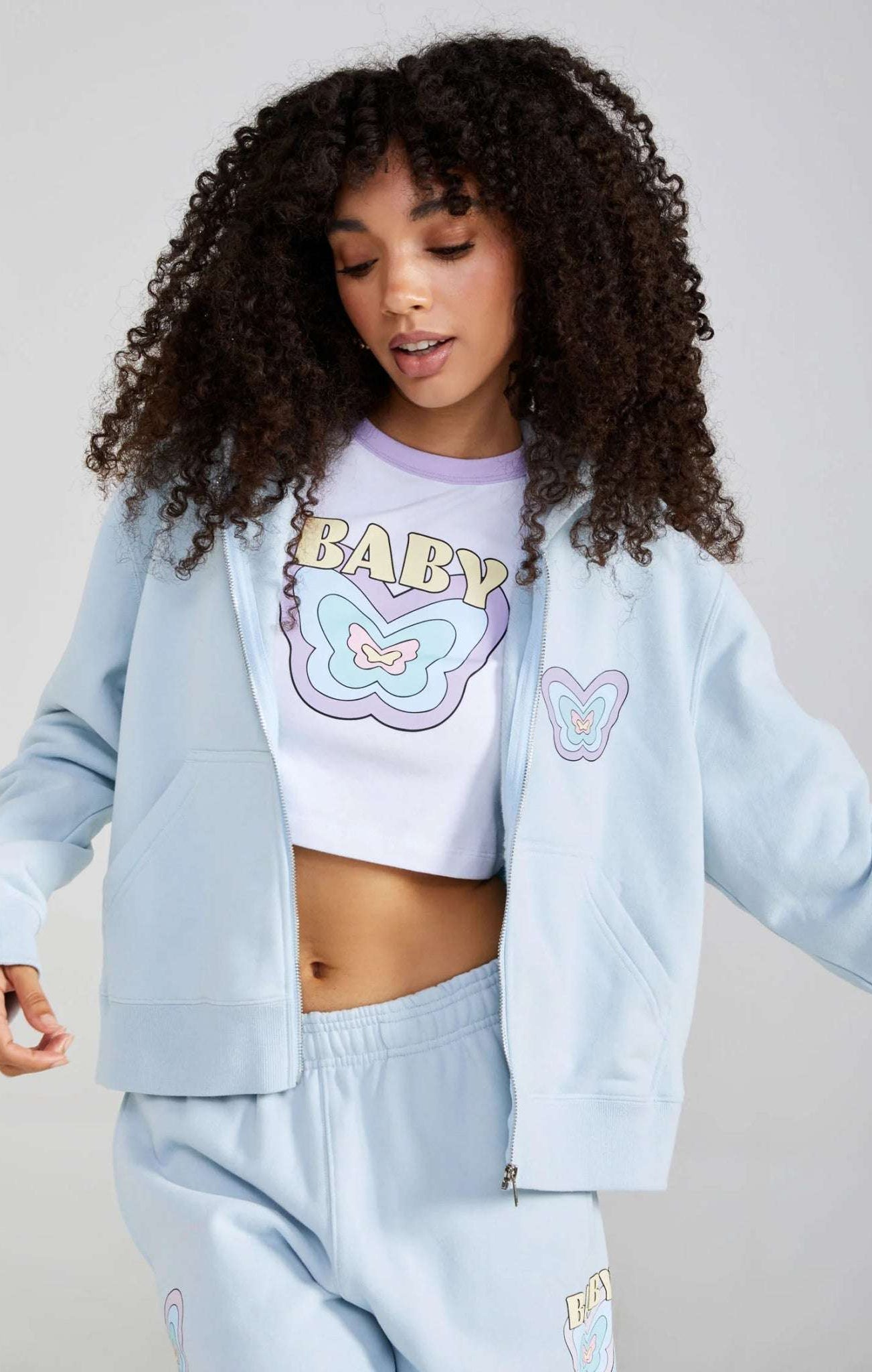 Shop Samii Ryan Samii Ryan Baby Zip Up Hoodie Hoodie for women – premium loungewear and festival fashion at Spoiled Brat