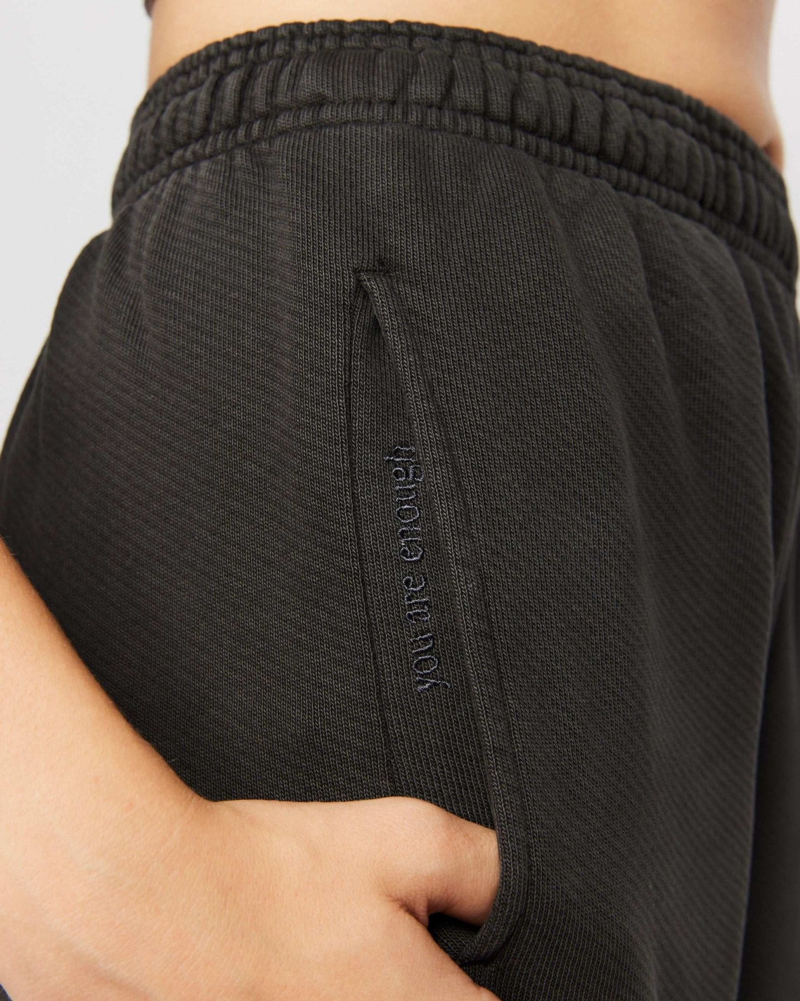 Shop Samii Ryan Samii Ryan Black Stone Wash Sweatpants Jogger Bottoms for women – premium loungewear and festival fashion at Spoiled Brat