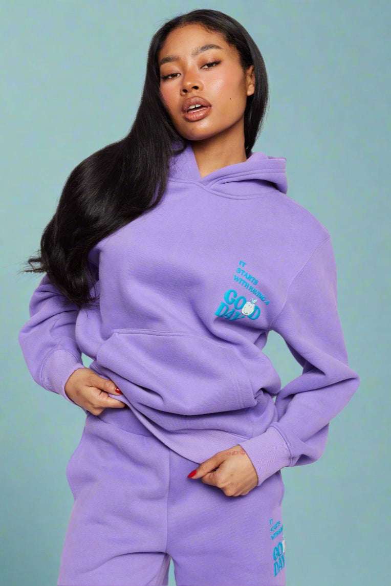 Shop Samii Ryan Samii Ryan Good Day Smileyworld Hoodie Hoodie for women – premium loungewear and festival fashion at Spoiled Brat
