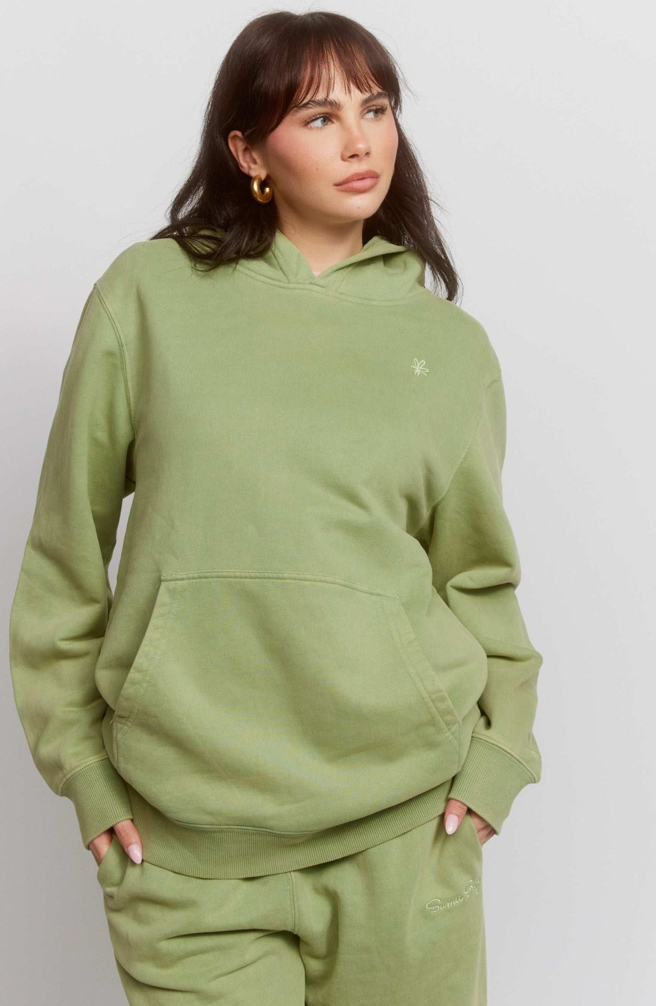 Samii Ryan Olive Hoodie by Samii Ryan – Hooded Sweatshirt – S | Spoiled Brat UK