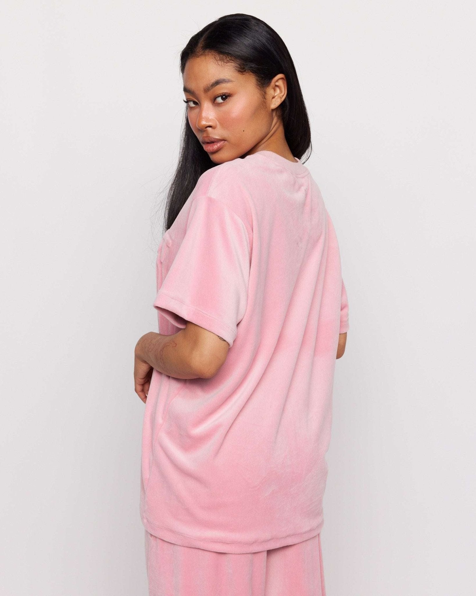 Samii Ryan Optimist Velour T-Shirt by Samii Ryan – T-Shirts – S | Spoiled Brat UK