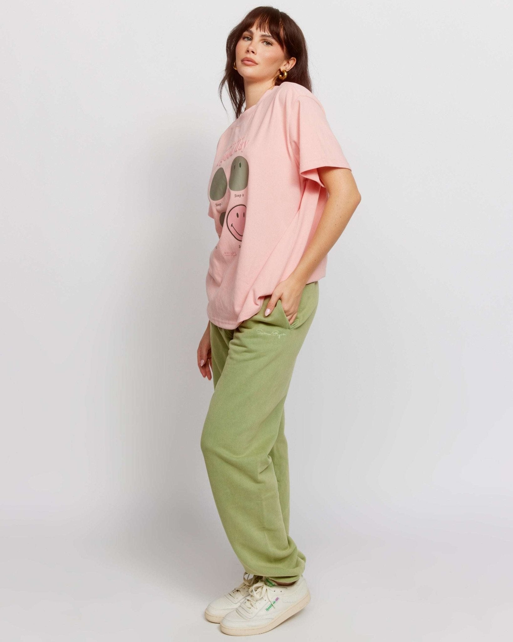 Shop Samii Ryan Samii Ryan Smiley® Good Day Oversized Tee T-Shirts for women – premium loungewear and festival fashion at Spoiled Brat