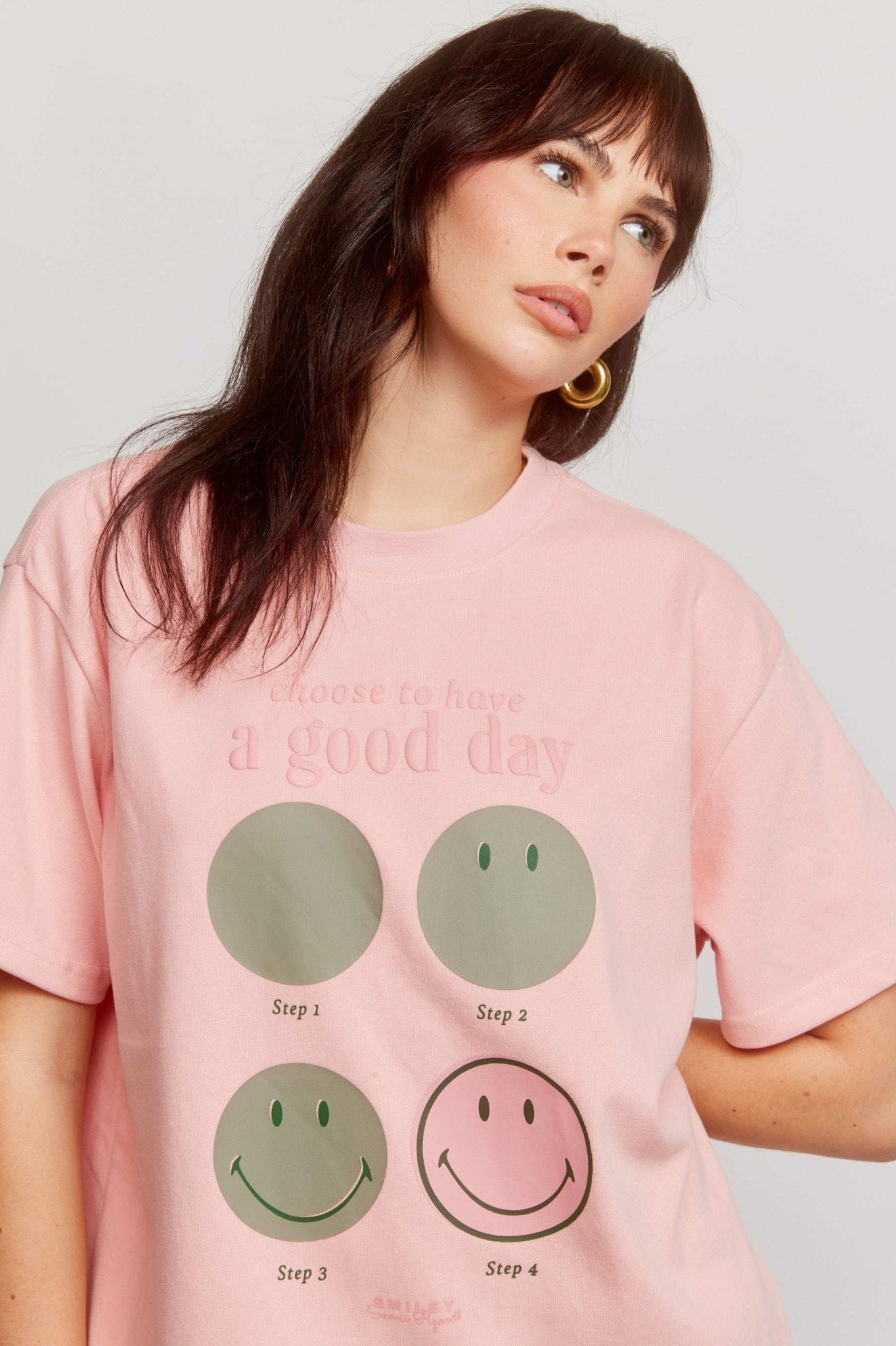 Shop Samii Ryan Samii Ryan Smiley® Good Day Oversized Tee T-Shirts for women – premium loungewear and festival fashion at Spoiled Brat