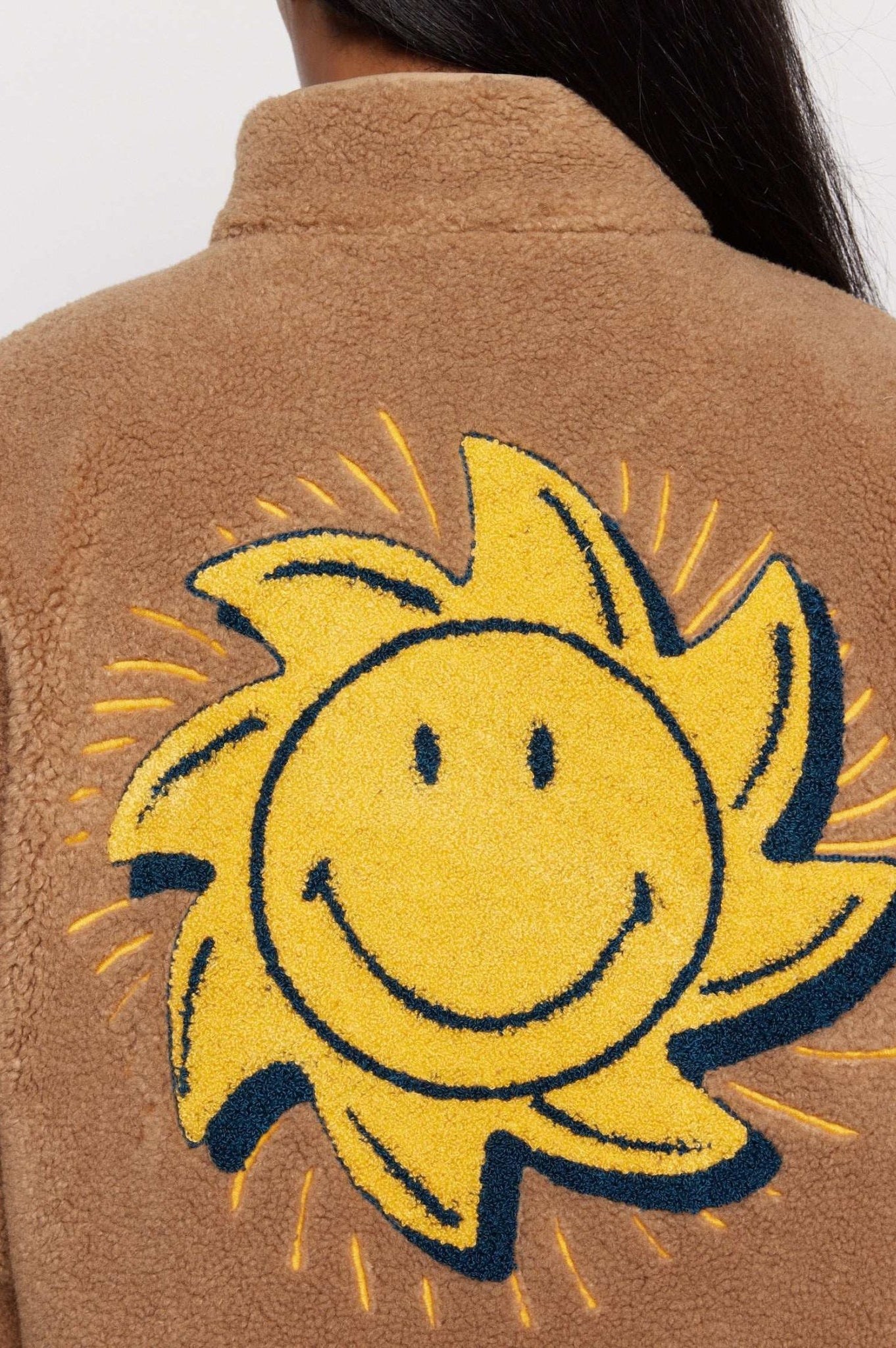 Samii Ryan Smiley® Sunshine Sherpa Jacket as seen on Sarah Jayne Dunn - Spoiled Brat