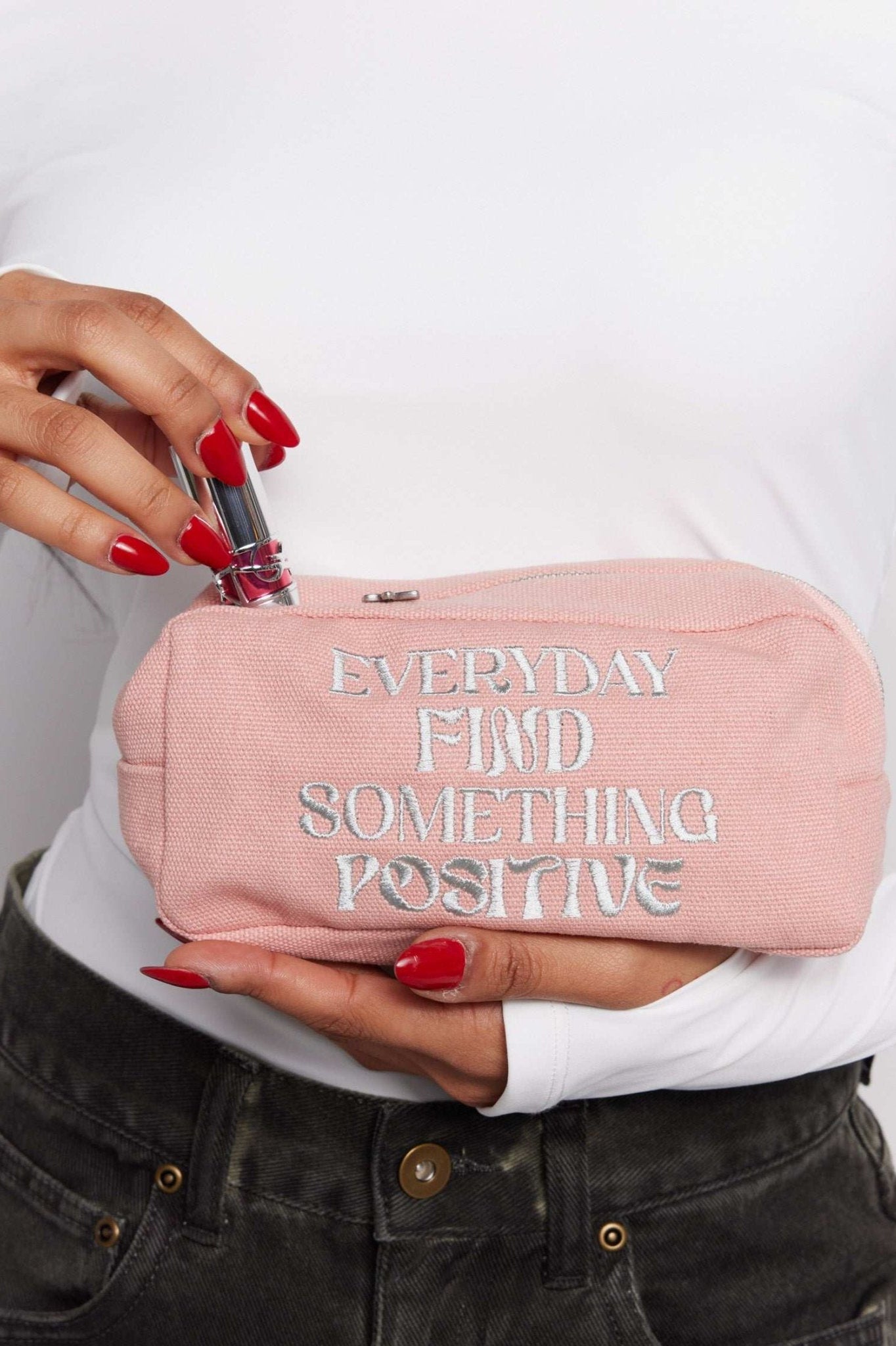 Shop Samii Ryan Samii Ryan x Smiley® Find Positivity Makeup Bag Cosmetic Case for women – premium loungewear and festival fashion at Spoiled Brat
