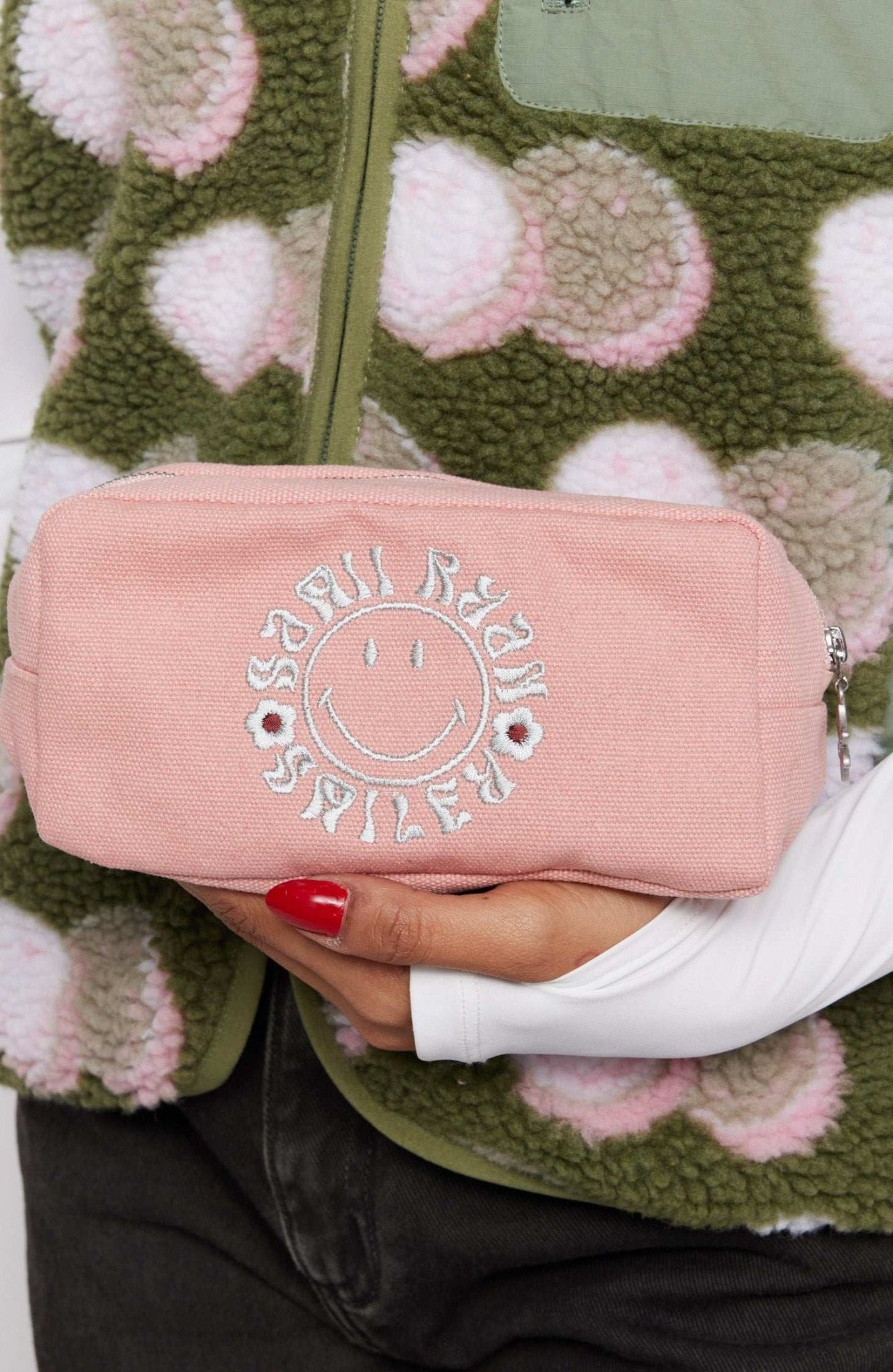Shop Samii Ryan Samii Ryan x Smiley® Find Positivity Makeup Bag Cosmetic Case for women – premium loungewear and festival fashion at Spoiled Brat