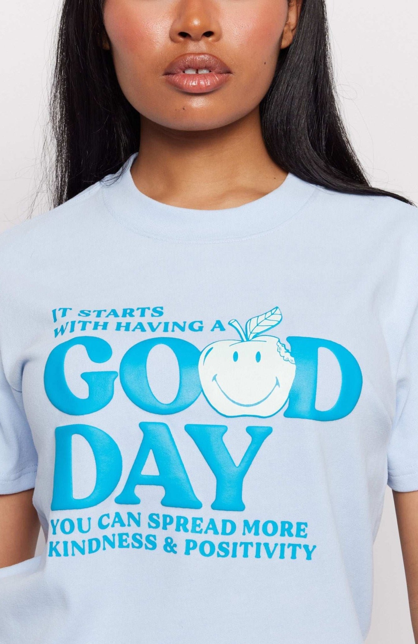 Shop Samii Ryan Samii Ryan x Smiley® Good Day Boxy Tee T-Shirt for women – premium loungewear and festival fashion at Spoiled Brat