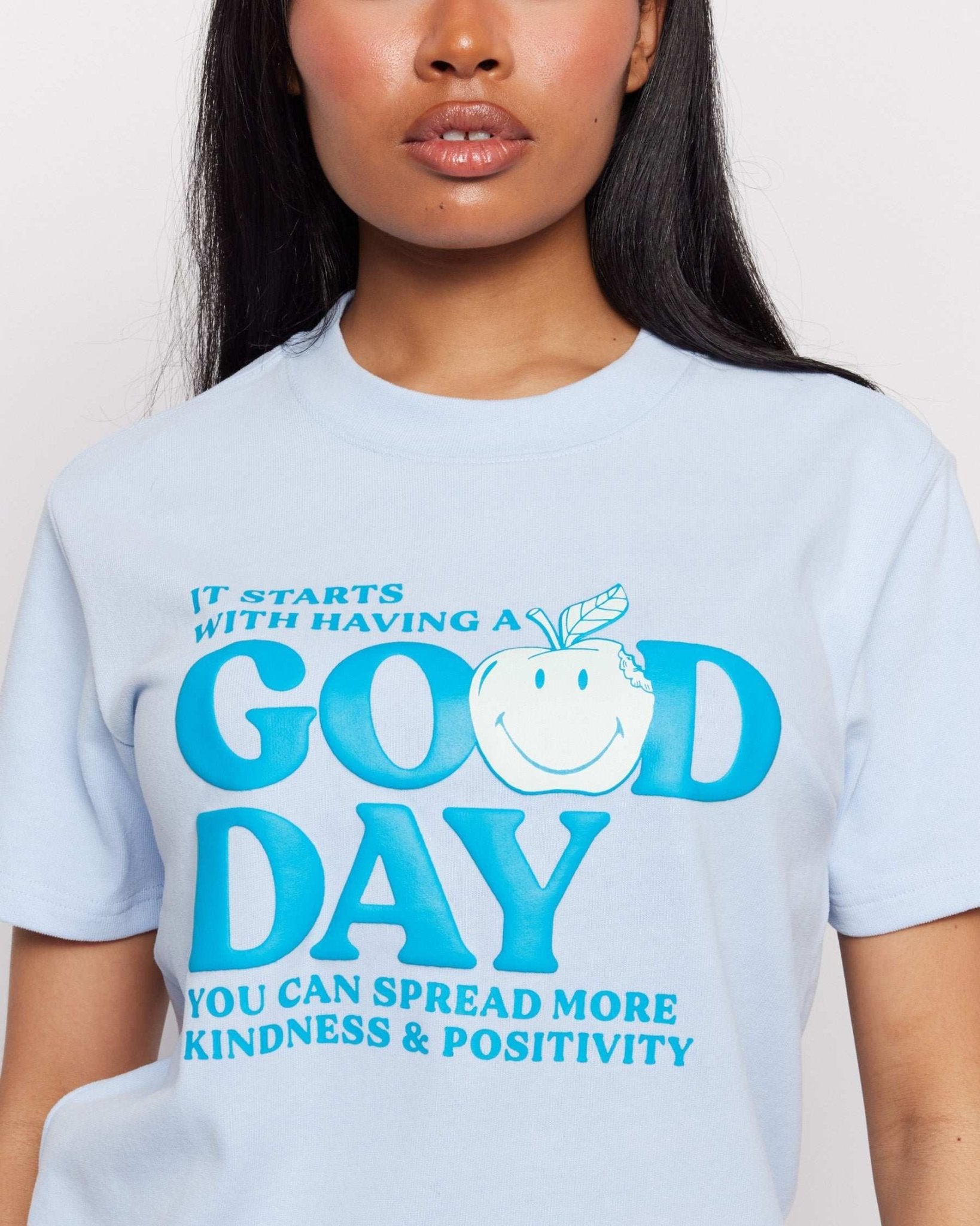 Shop Samii Ryan Samii Ryan x Smiley® Good Day Boxy Tee T-Shirt for women – premium loungewear and festival fashion at Spoiled Brat