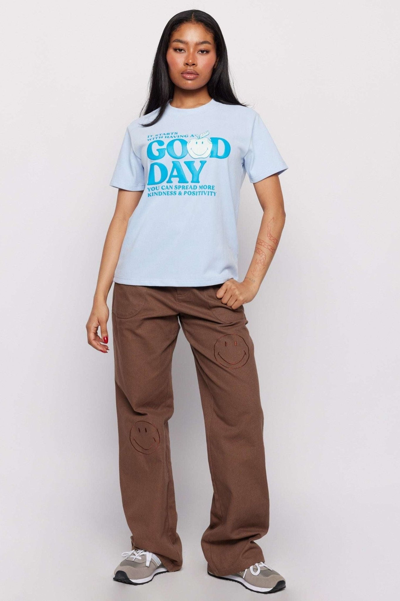 Shop Samii Ryan Samii Ryan x Smiley® Good Day Boxy Tee T-Shirt for women – premium loungewear and festival fashion at Spoiled Brat