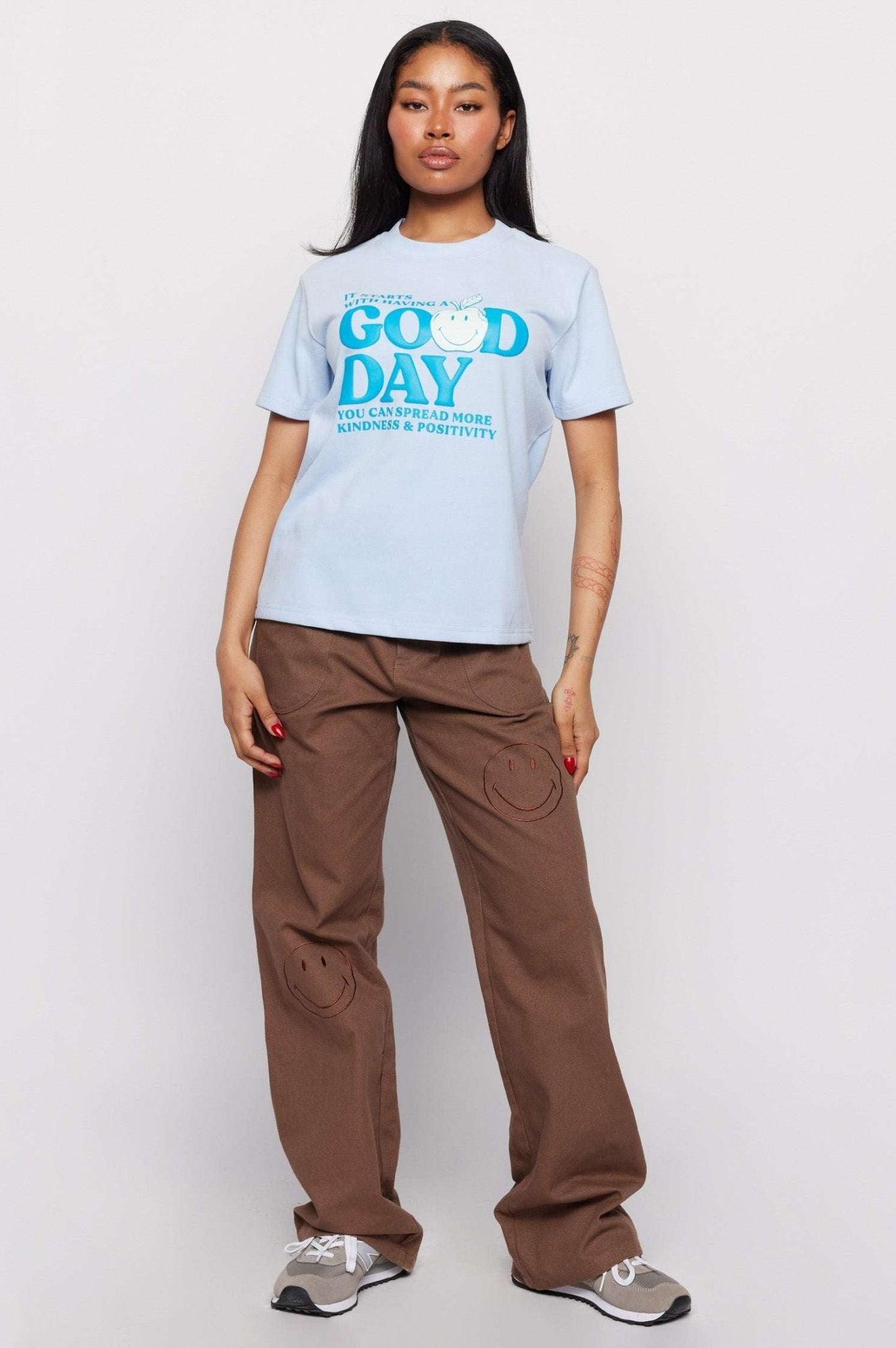 Shop Samii Ryan Samii Ryan x Smiley® Good Day Boxy Tee T-Shirt for women – premium loungewear and festival fashion at Spoiled Brat