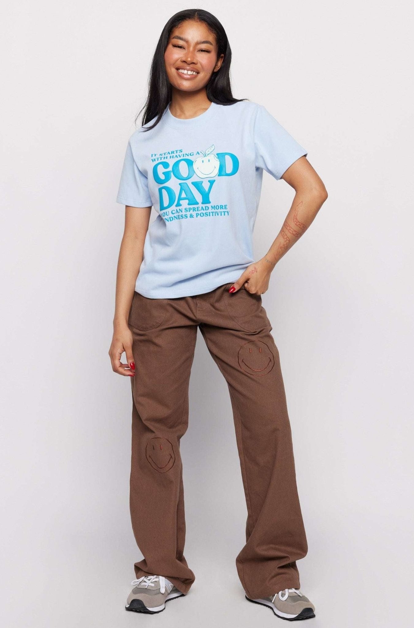 Shop Samii Ryan Samii Ryan x Smiley® Good Day Boxy Tee T-Shirt for women – premium loungewear and festival fashion at Spoiled Brat